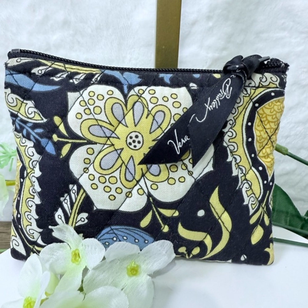 Vera Bradley Mini Bag in Black, Blue, and Yellow